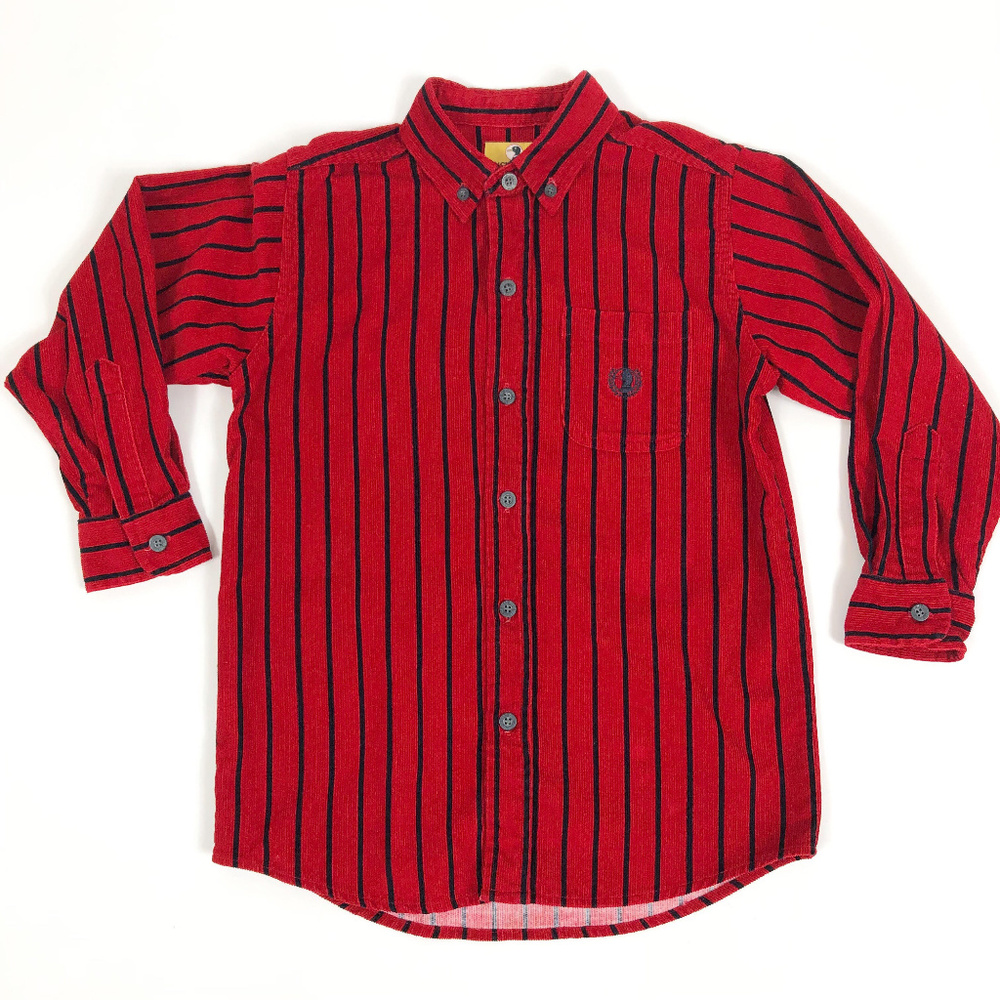 Vintage Duck Head Corduroy Red Striped L/S Shirt M